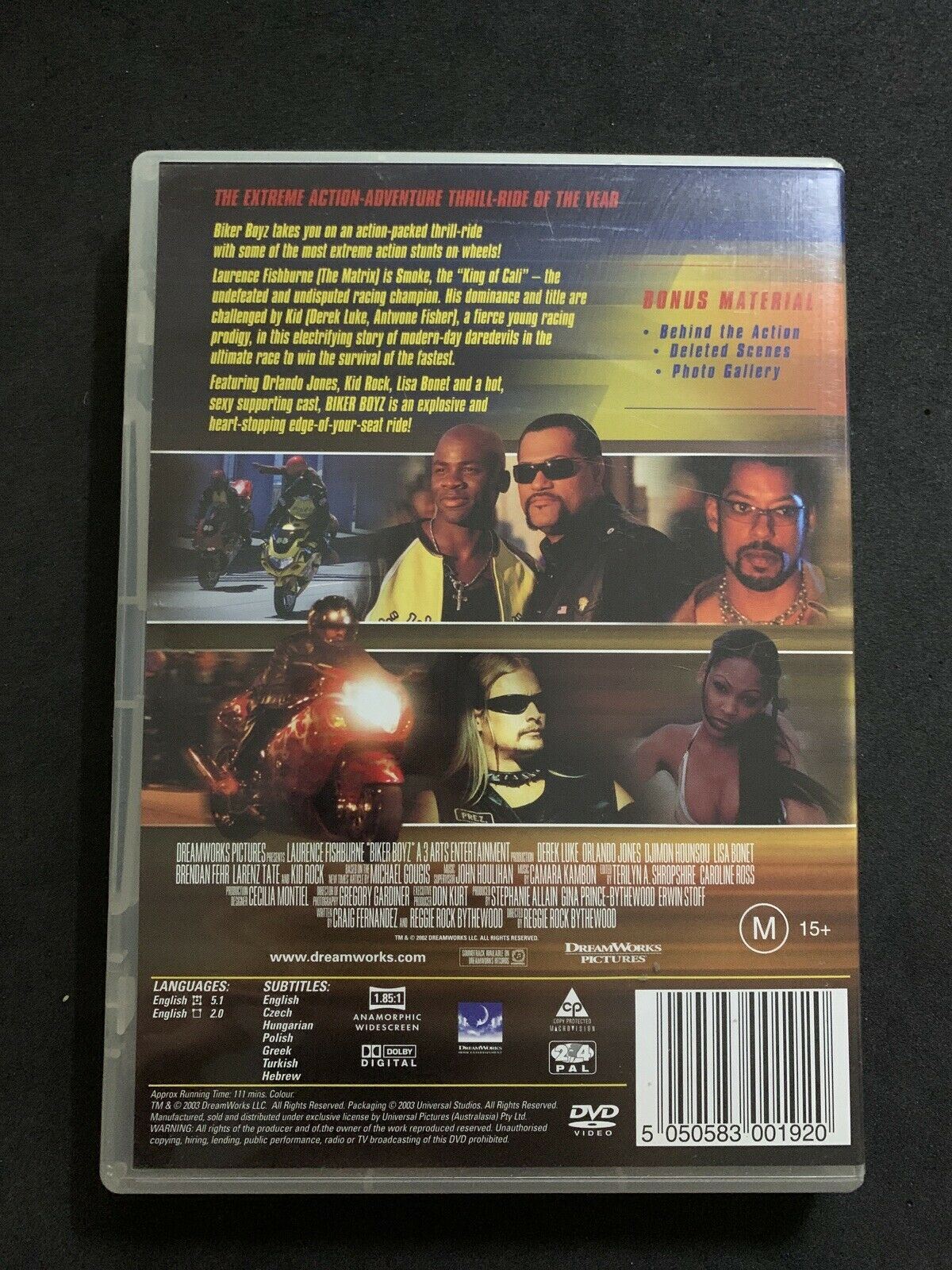 Biker Boyz (DVD, 2003) Laurence Fishburne, Derek Luke, Orlando Jones - Region 4