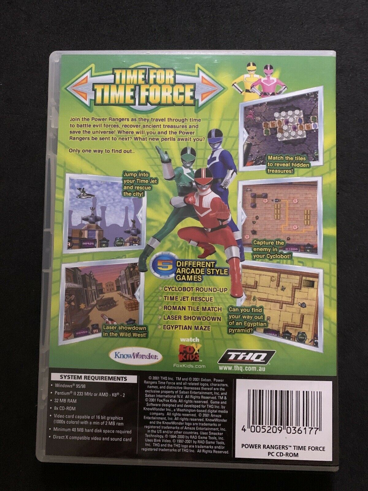 Power Rangers Time Force PC CDROM Windows Arcade Game