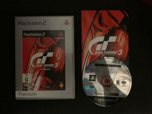 Gran Turismo 3: A-Spec - Platinum (Sony PlayStation 2, 2001) with Manual