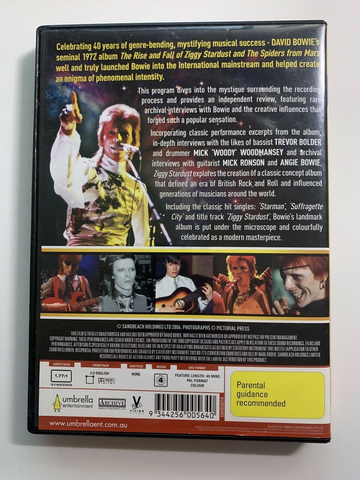 デビッドボウイ Ziggy Stardust DVD PAL方式 - クラシック