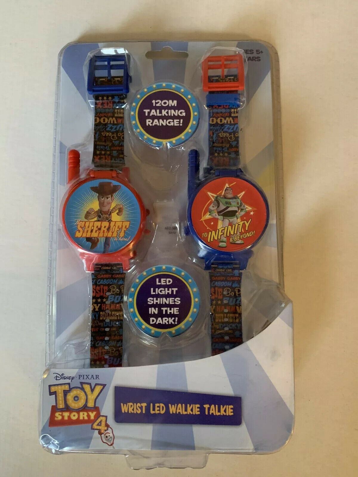 Authentic Toy Story 4 Wrist LED Walkie Talkie 120m Range