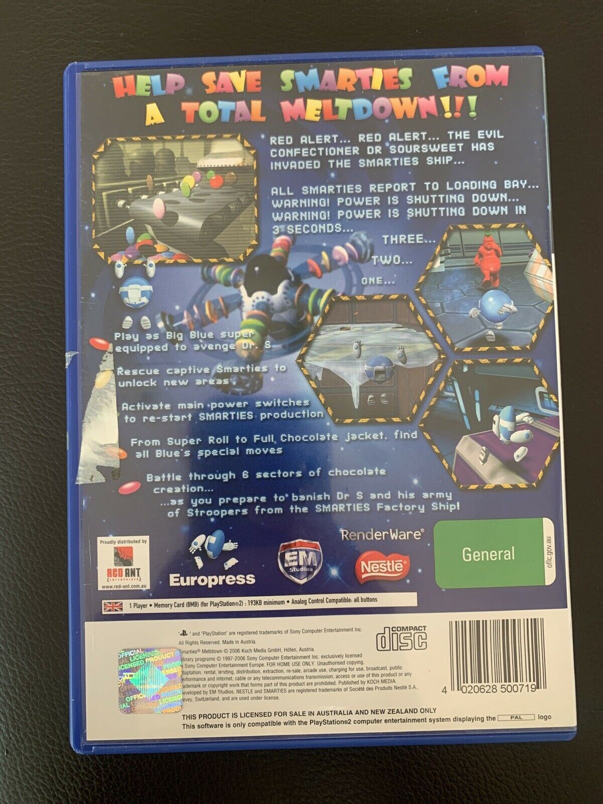 Smarties Meltdown PS2 game With manual