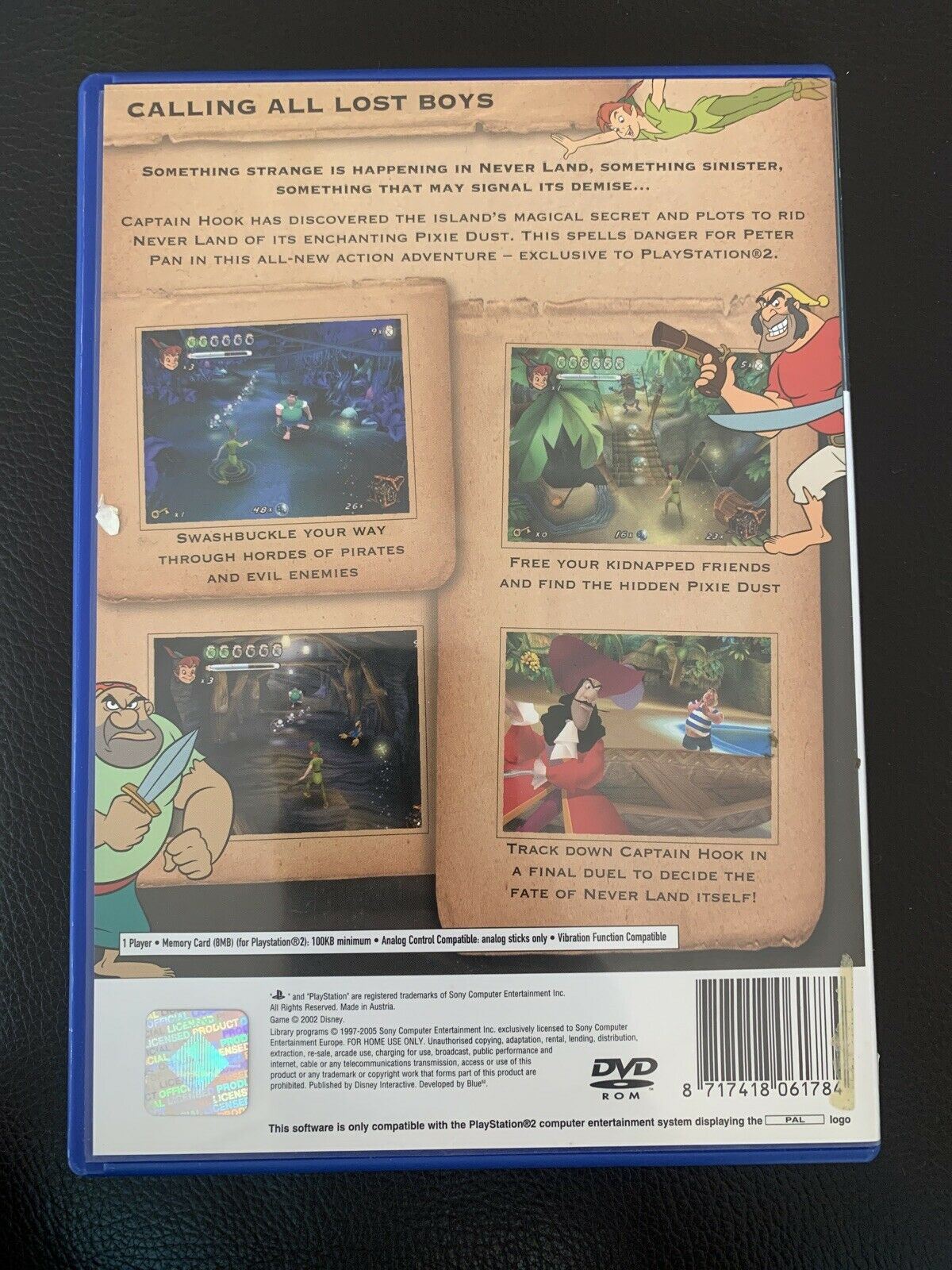 Peter Pan The Legend of Never Land (PS2, 2005) PAL Complete with Manual