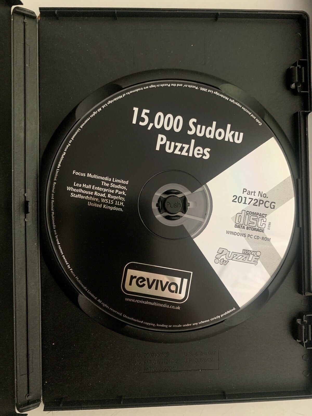 15000 Sudoku Puzzles - PC CD ROM Windows Game