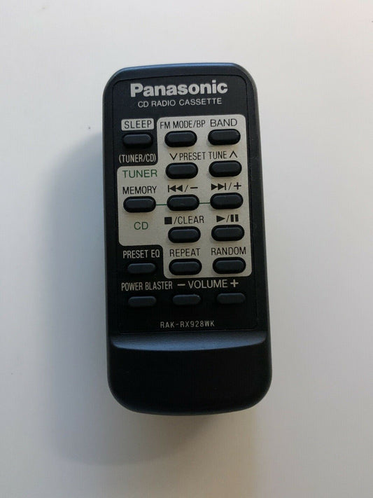 GENUINE Panasonic RAK-RX928WK CD Radio Cassette Remote Control