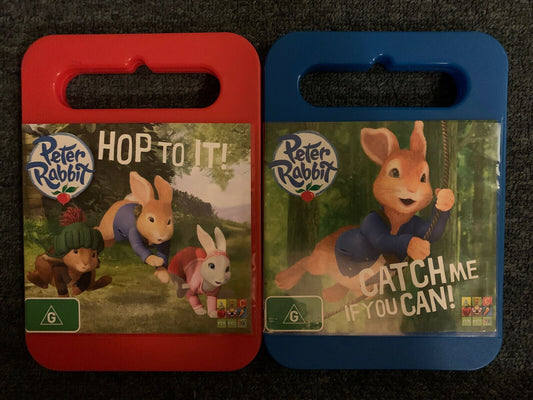 2x Peter Rabbit DVD - Hop To It + Catch Me If You Can (DVD) Region 4