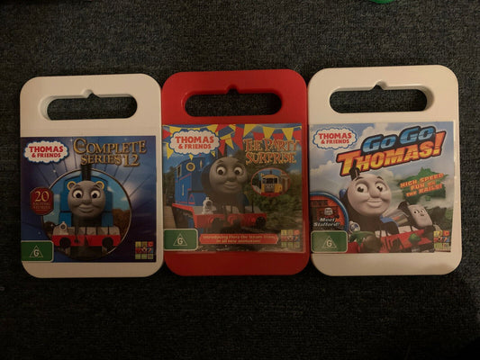 3x Thomas & Friends DVD : Series 12, Party Surpise, Go Go Thomas! Region 4