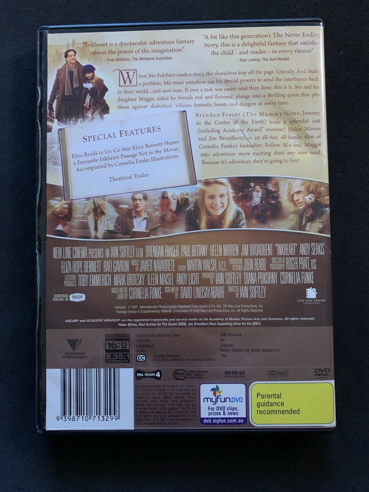 Inkheart (DVD, 2007) Brendan Fraser, Andy Serkis, Eliza Bennett - Region 4