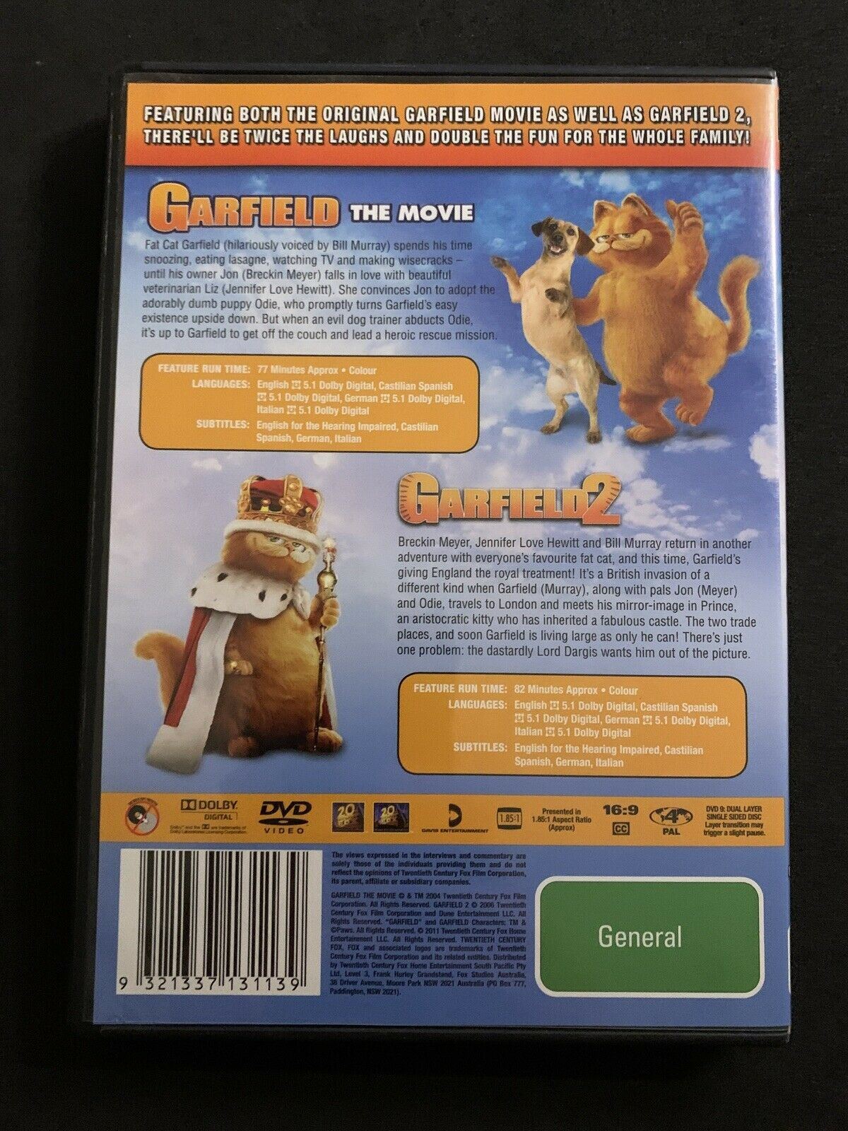 Garfield / Garfield 2 (DVD) Region 4