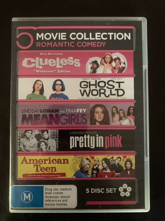 American Teen / Clueless / Ghost World / Mean Girls / Pretty in Pink R4 DVD'S
