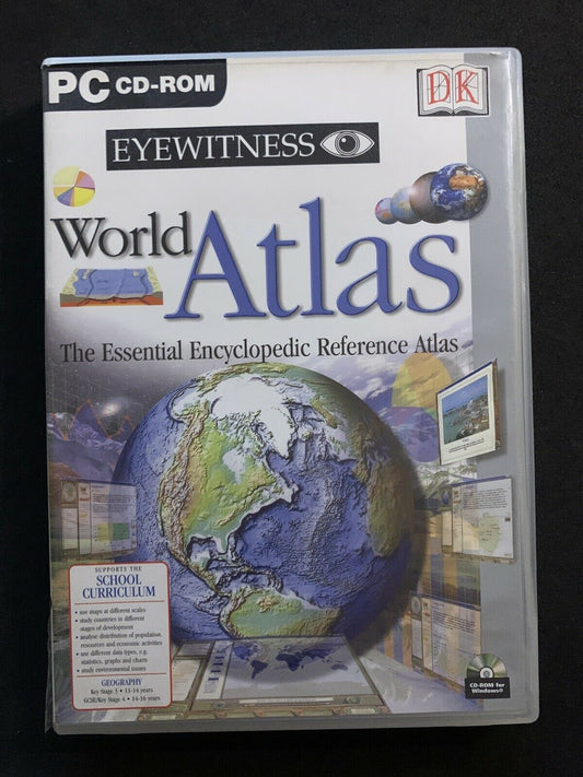 DK - World Atlas - Encyclopaedic - PC CD ROM - Geography School Curricula