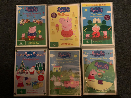 6x Peppa Pig Collection DVD Region 4