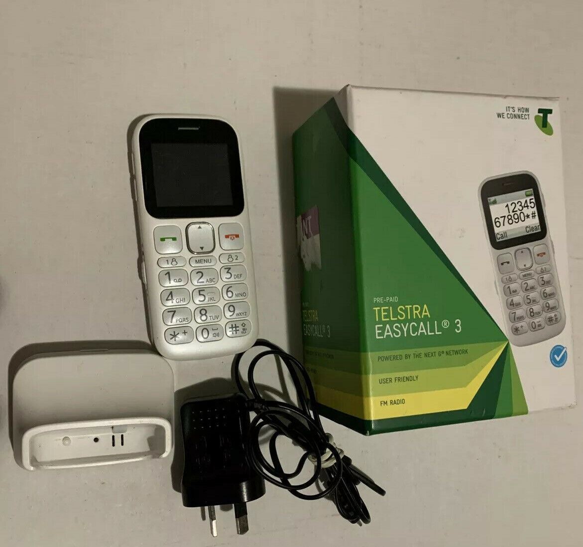 Telstra EasyCall 3 ZTE T303 Next G - Bluetick with Big Buttons Mobile Phone