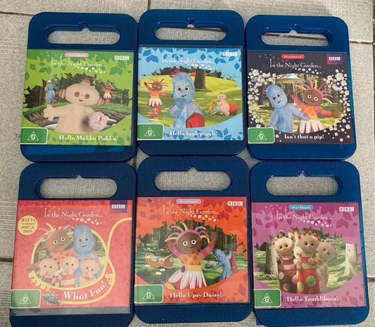 6x In the Night Garden DVD BBC Region 4