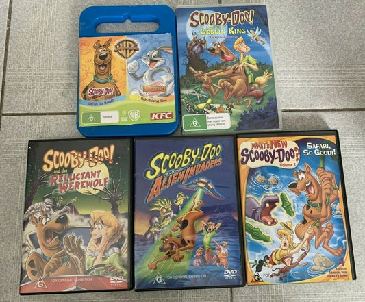 5x Scooby-Doo DVDs Region 4