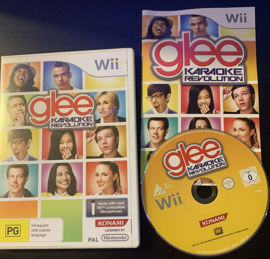 Glee Karaoke Revolution (Nintendo Wii, 2010) Wii Game - PAL with Manual