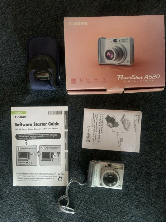 Canon PowerShot A520 Digital Camera With Carrying Case