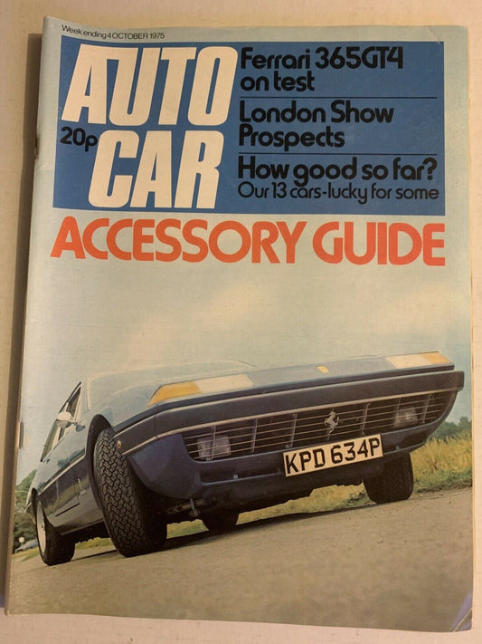 Autocar Magazine October 1975 - Ferrari 365GT4 Accessory Guide