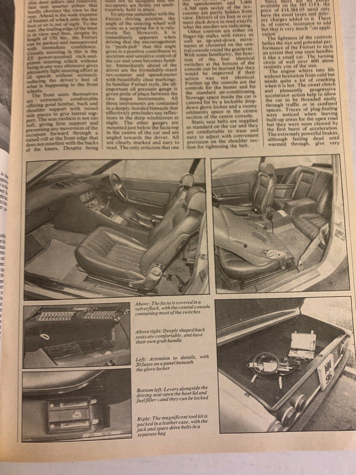 Autocar Magazine October 1975 - Ferrari 365GT4 Accessory Guide