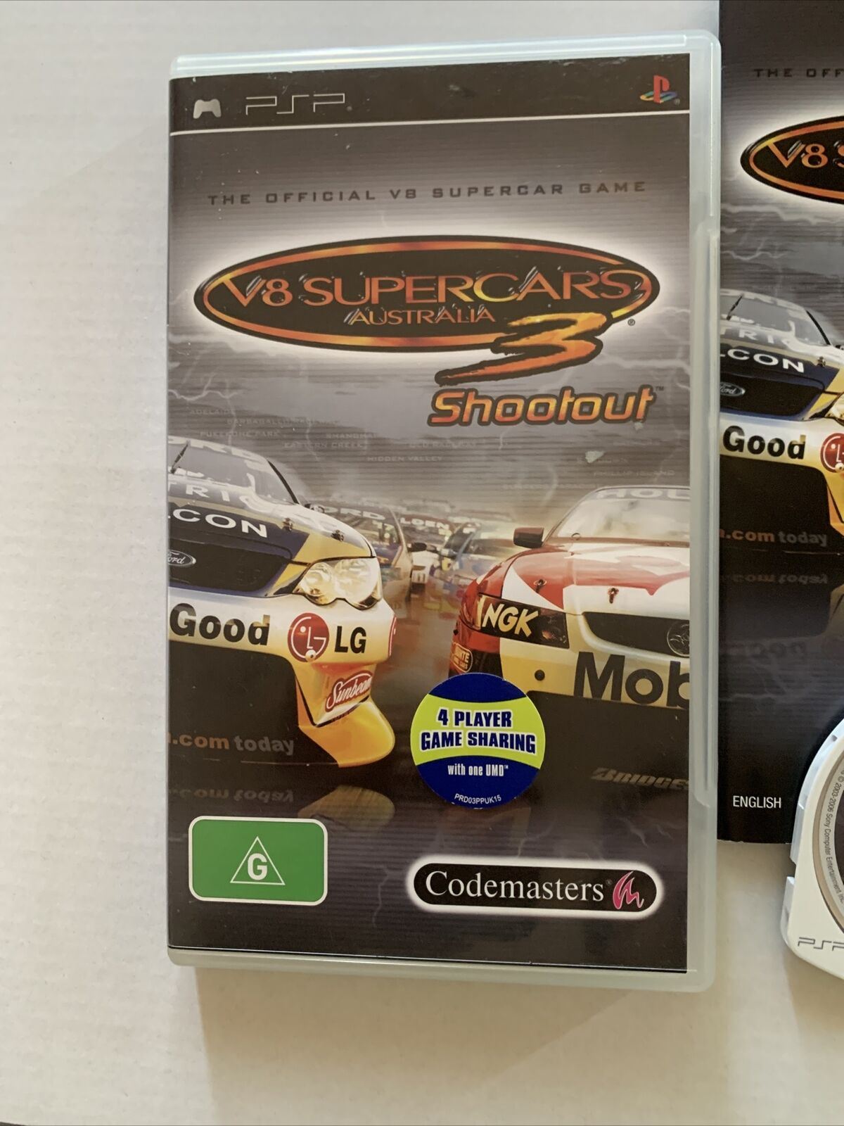 V8 Supercars Australia 3 Shootout - Sony PSP With Manual