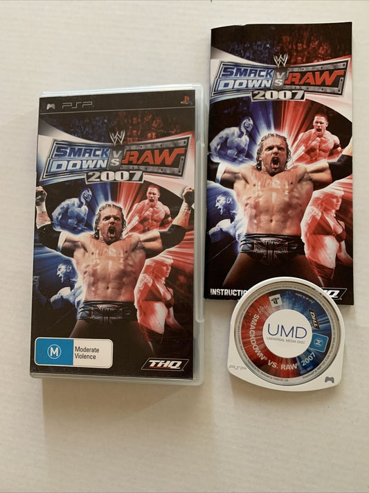 WWE Smackdown vs Raw 2007 - PSP Game Sony Playstation Portable PAL With Manual