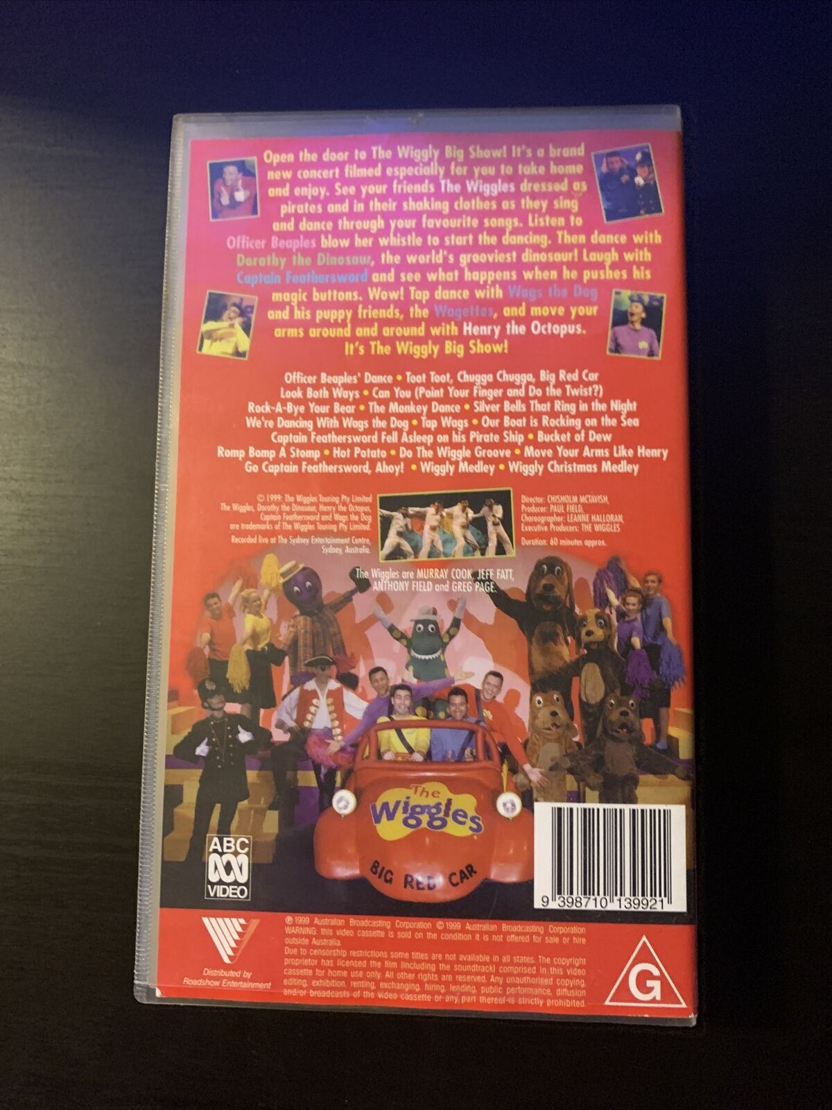 The Wiggles - The Wiggly Big Show LIVE! In Concert (VHS, 1999) PAL