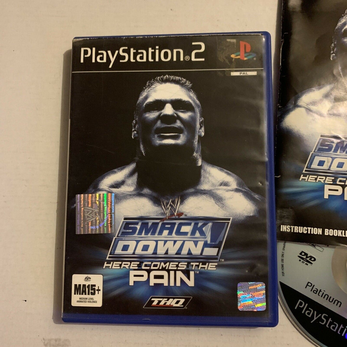 WWE SmackDown! Here Comes The Pain (PS2, 2003) THQ with Manual