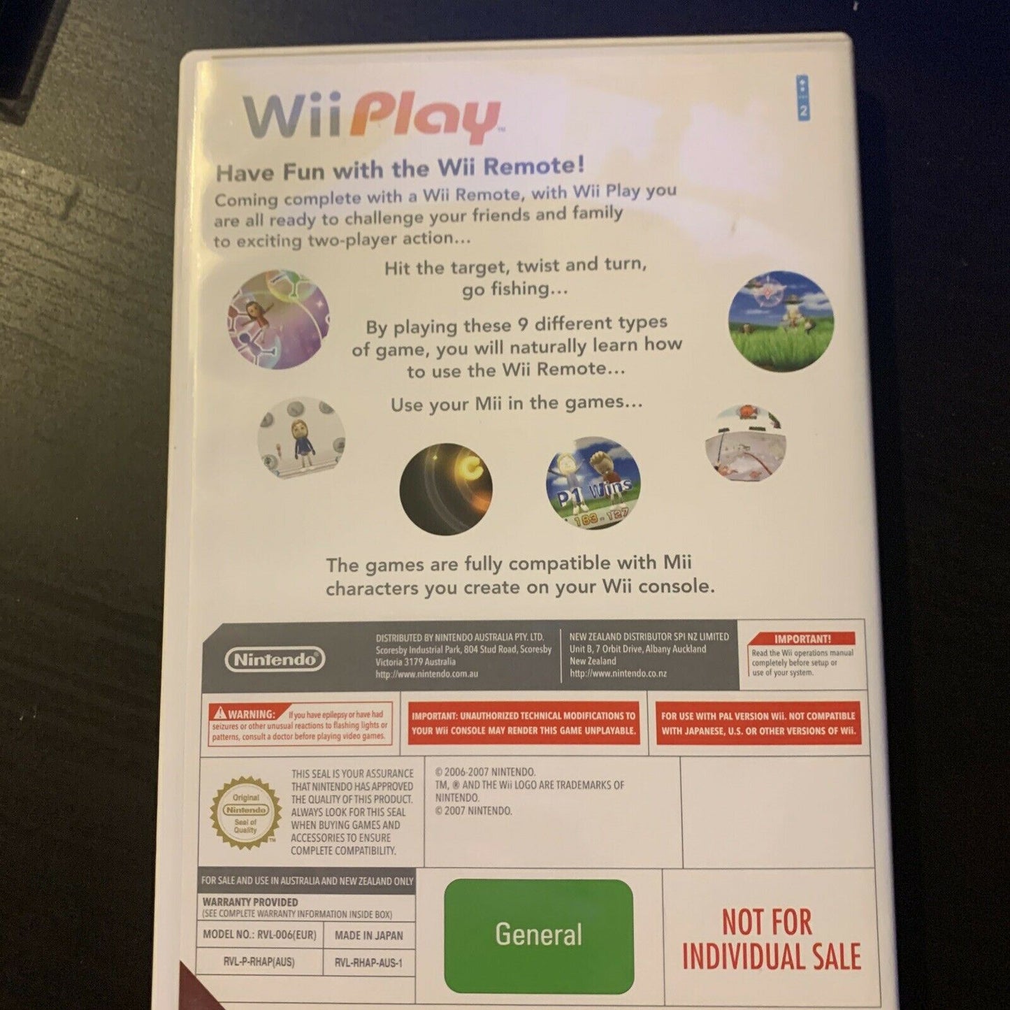 Wii Play (Nintendo Wii, 2006) With Manual PAL