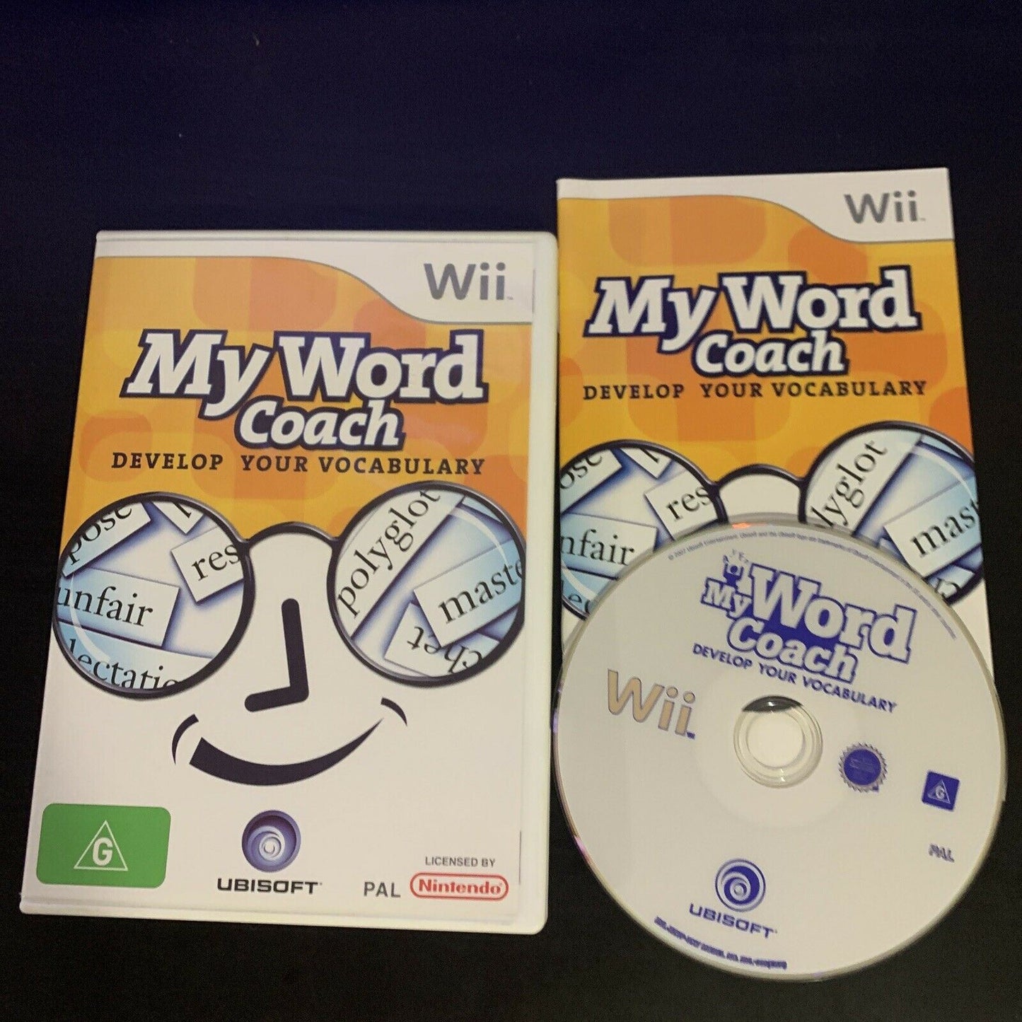 My Word Coach (Nintendo Wii, 2007) With Manual PAL