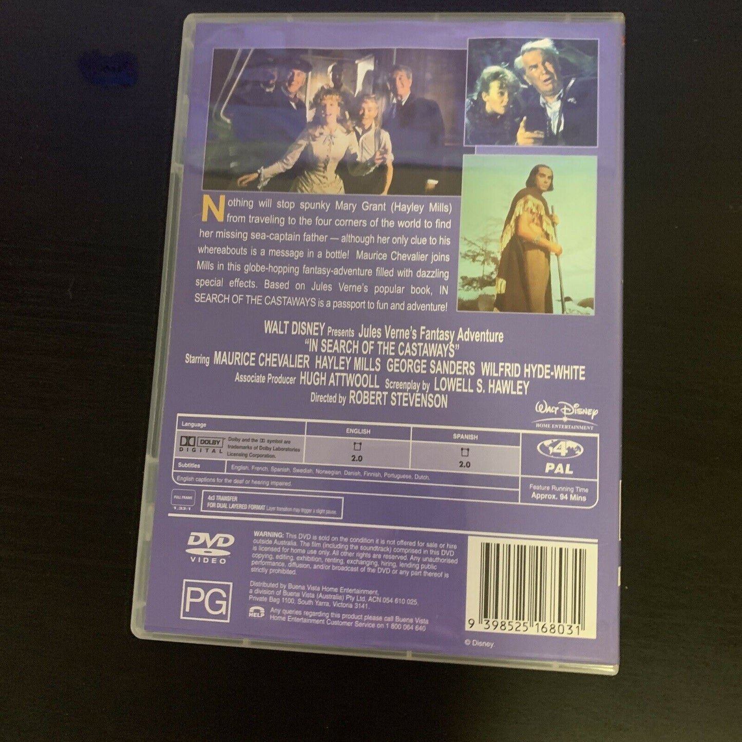 In Search Of The Castaways (DVD, 1962) Hayley Mills, Maurice Chevalier. Region 4