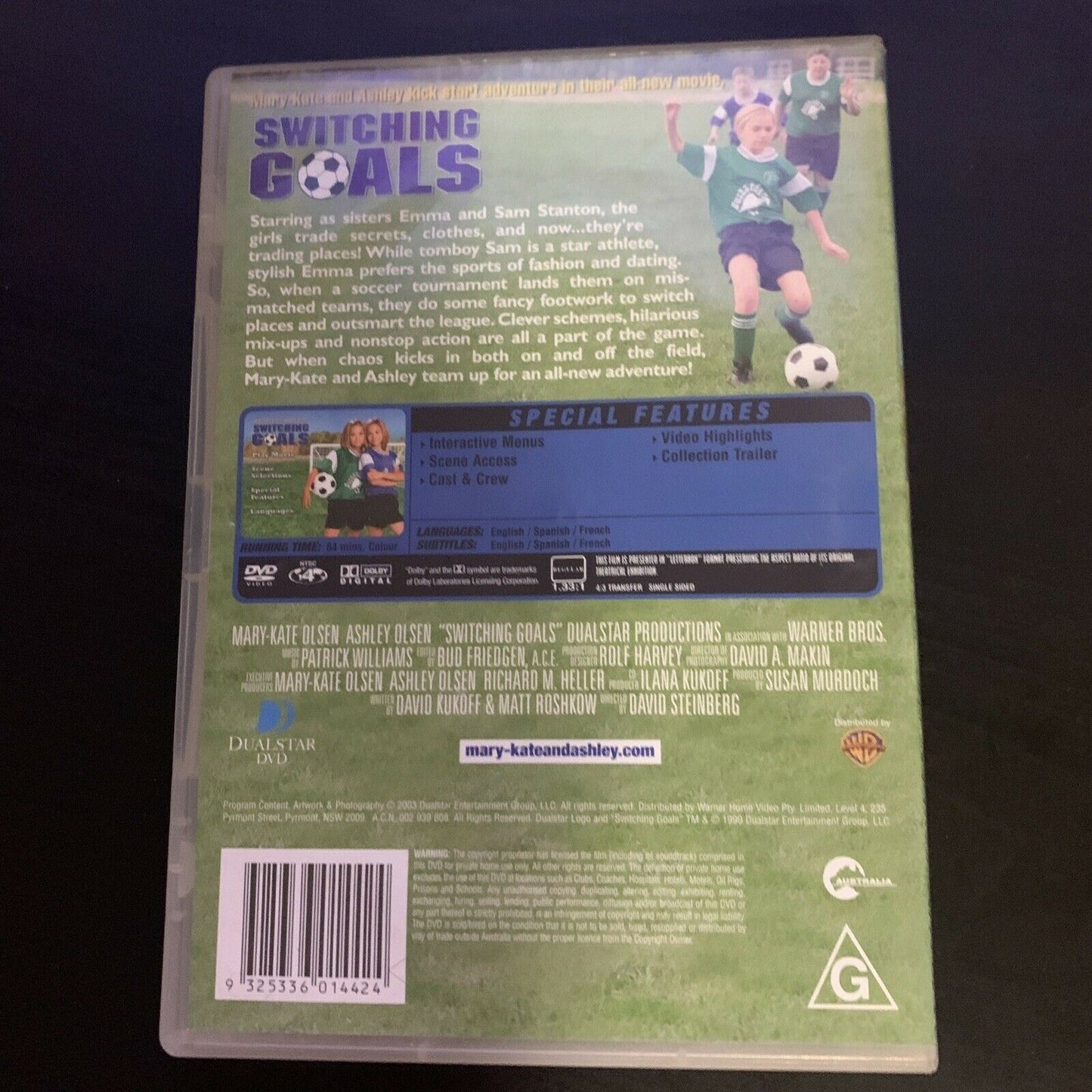Switching Goals (DVD, 1999) Mary & Kate Olsen. Region 4,1,2,3