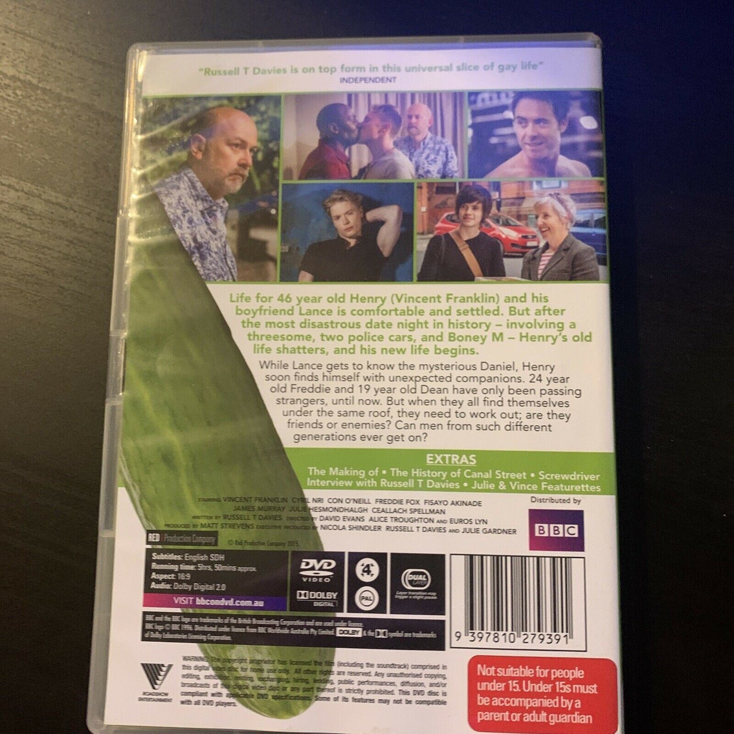 Cucumber (DVD, 2015, 3-Disc Set) Vincent Franklin Region 4