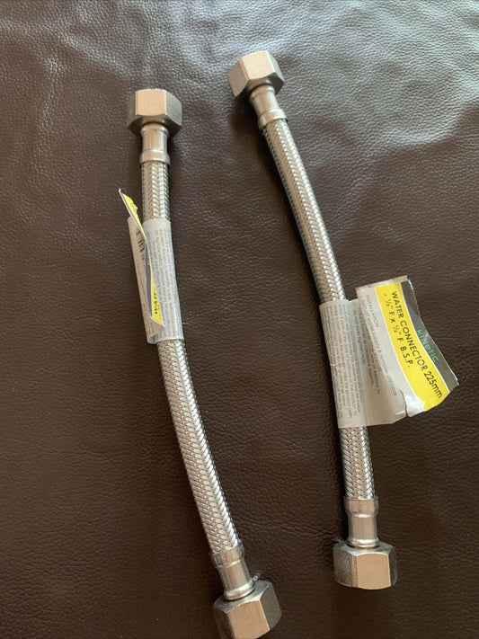 2x Kinetic Water Connector 225mm - 1/2" F x 1/2"F B.S.P