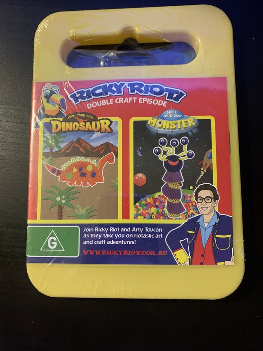 *New Sealed* Ricky Riot! Double Craft Episode Make Your Own Dinosaur (DVD, 2012)