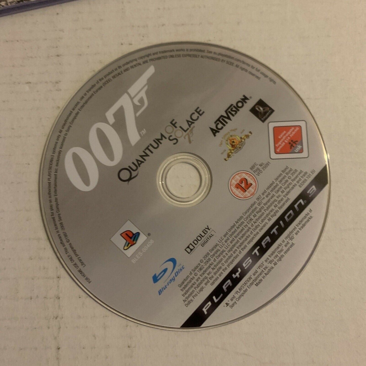 007 Quantum Of Solace PS3 Sony Playstation 3 Game Complete with Manual 2008