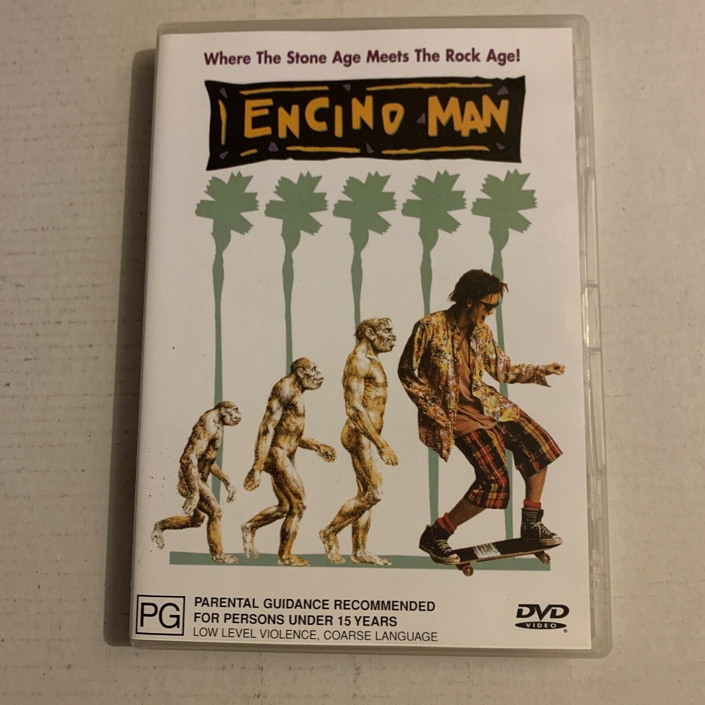 Encino Man (DVD, 1992) Sean Astin, Brendan Fraser, Megan Ward. Region 4