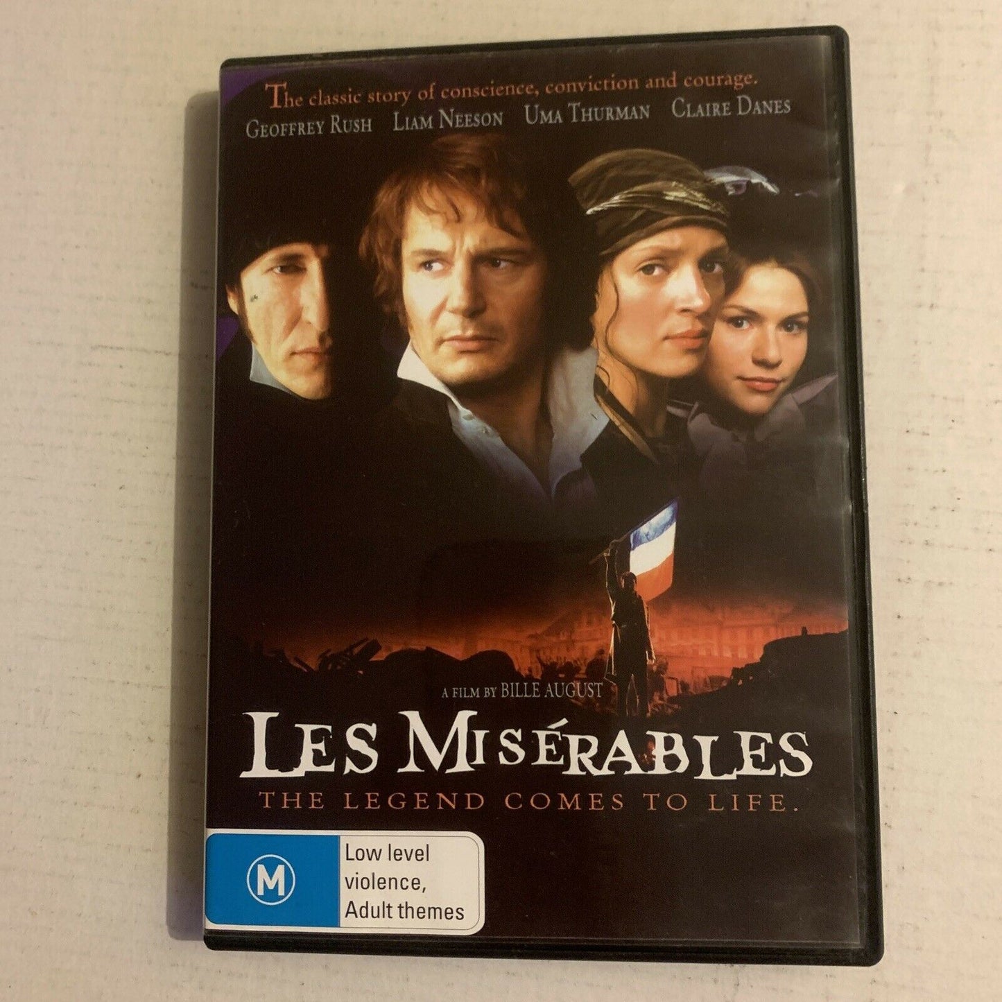 Les Miserables (DVD, 1998) Liam Neeson, Uma Thurman Region 4