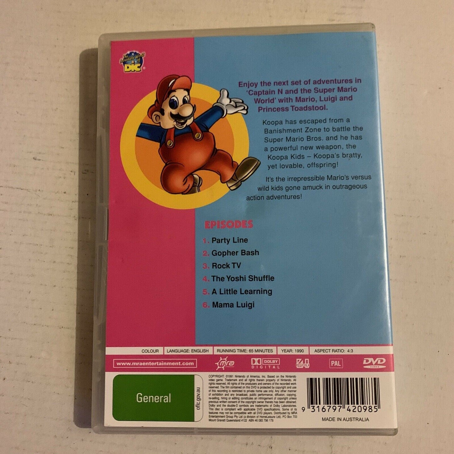 Super Mario World : Vol 3 (DVD, 1990) Region 4