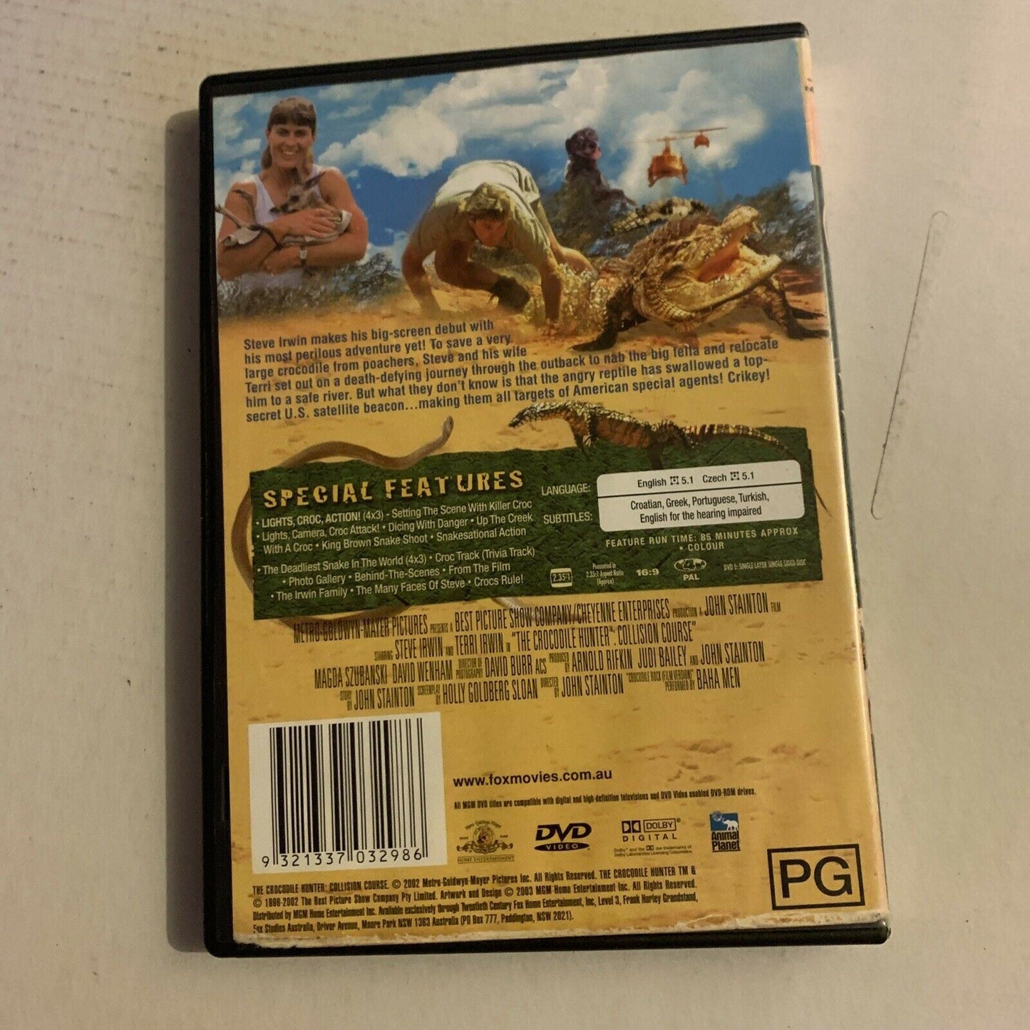 The Crocodile Hunter - Collision Course (DVD, 2002) Steve Irwin.  Region 4