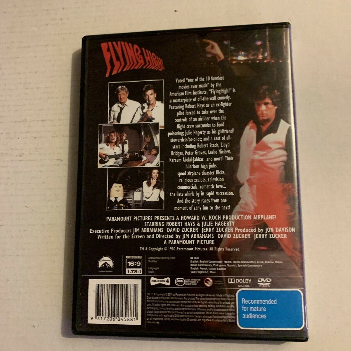 Flying High (DVD, 1980) Robert Hays, Julie Hagerty, Leslie Nielsen -  Region 4