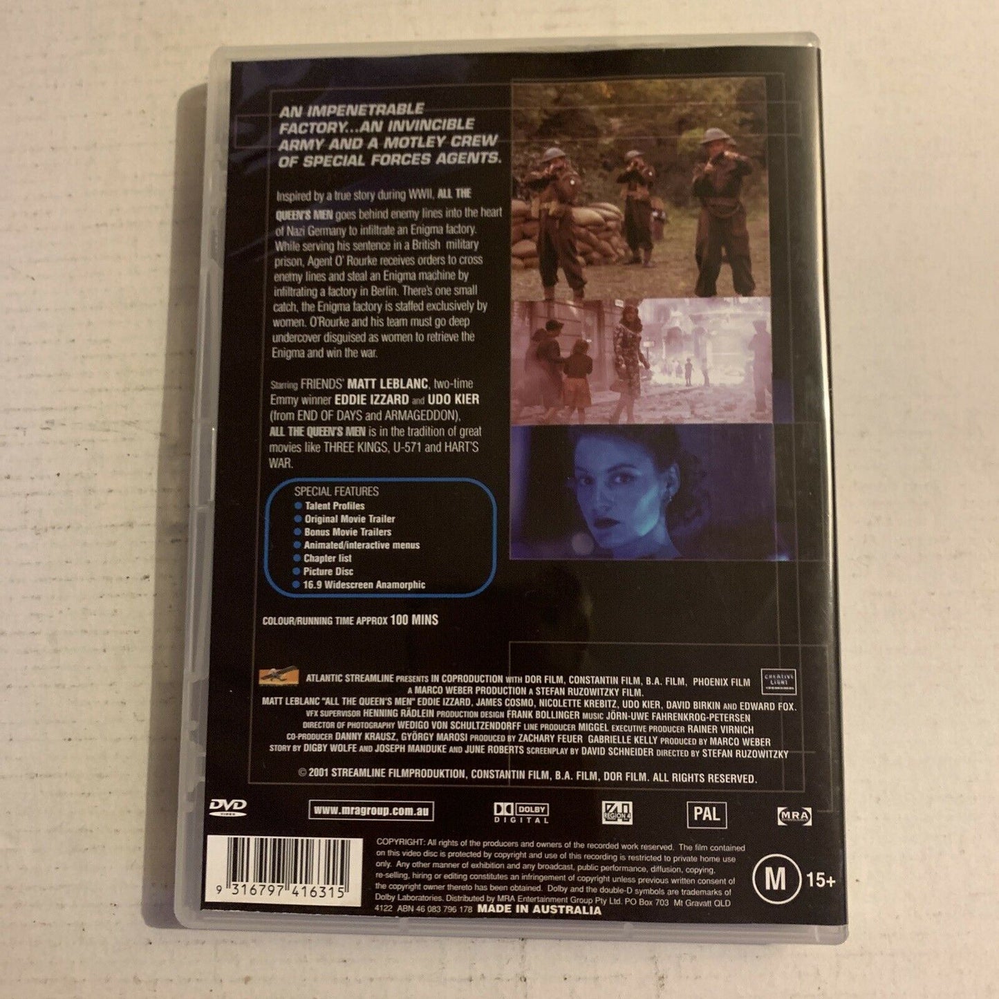 All The Queen's Men (DVD, 2004) Eddie Izzard, Matt LeBlanc. Region 4