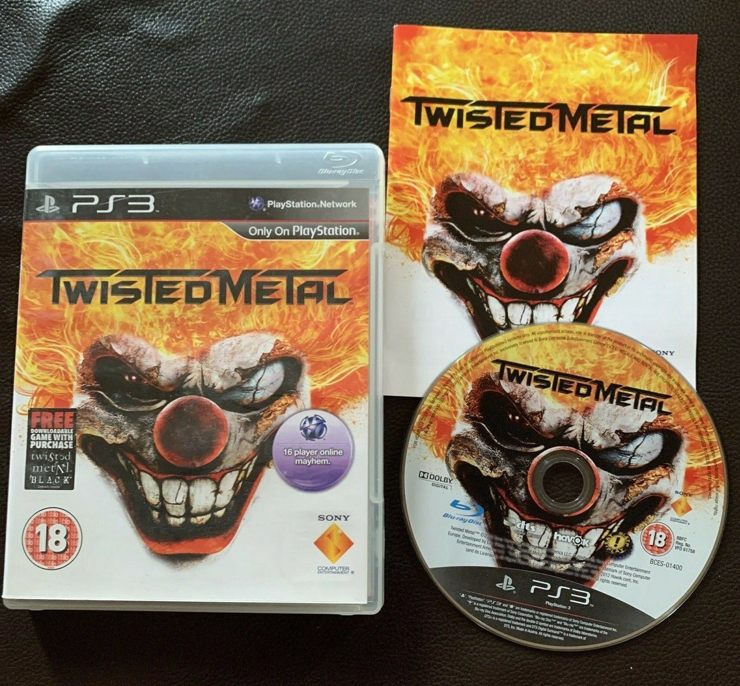 Twisted Metal - Sony PS3 PlayStation 3 with manual