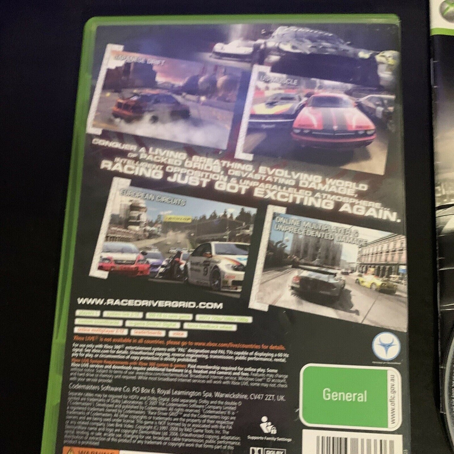 Race Driver Grid - Microsoft XBOX 360 PAL Game Includes Manual