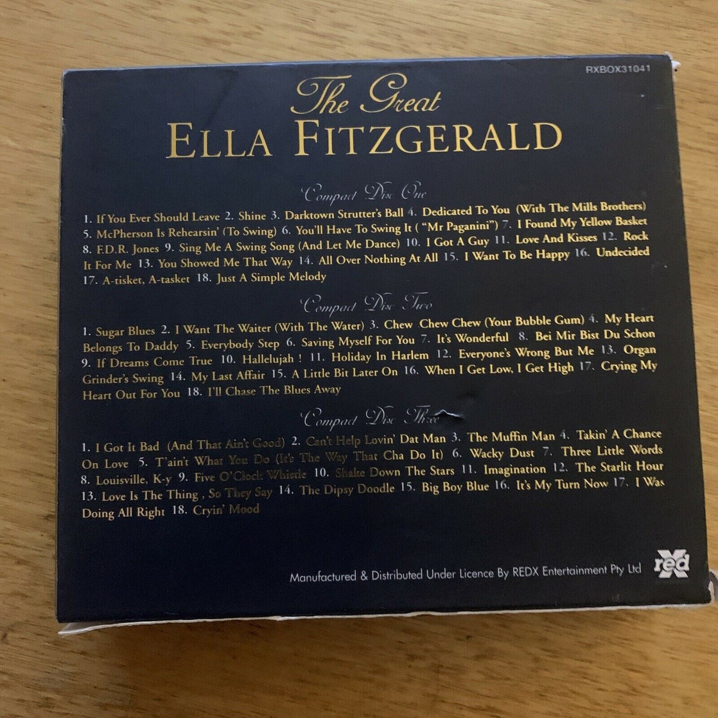 The Great Ella Fitzgerald - 3 Compact Disc Box Set CD