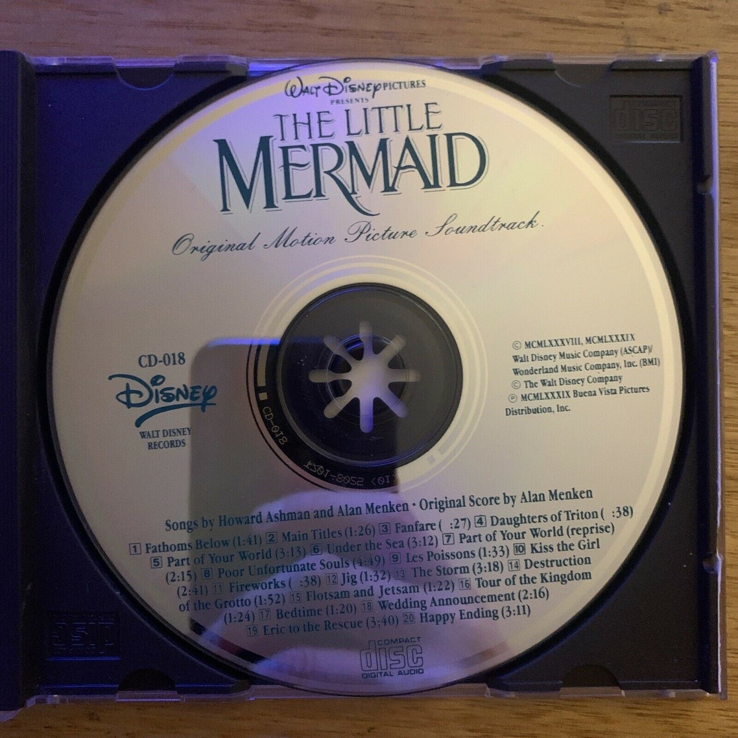 The Little Mermaid - Original Motion Picture Soundtrack CD 1989 RARE