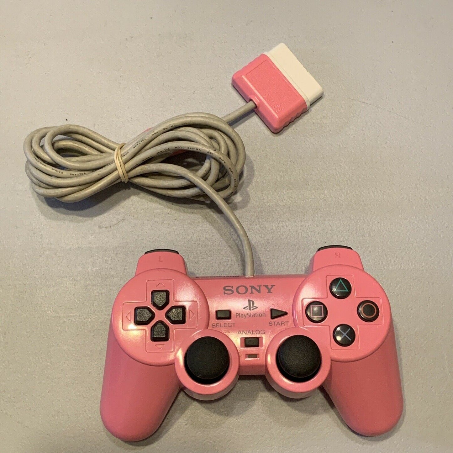 Sony Playstation 2 PS2 Dual Shock 2 Pink Wired Controller - SCPH-10010