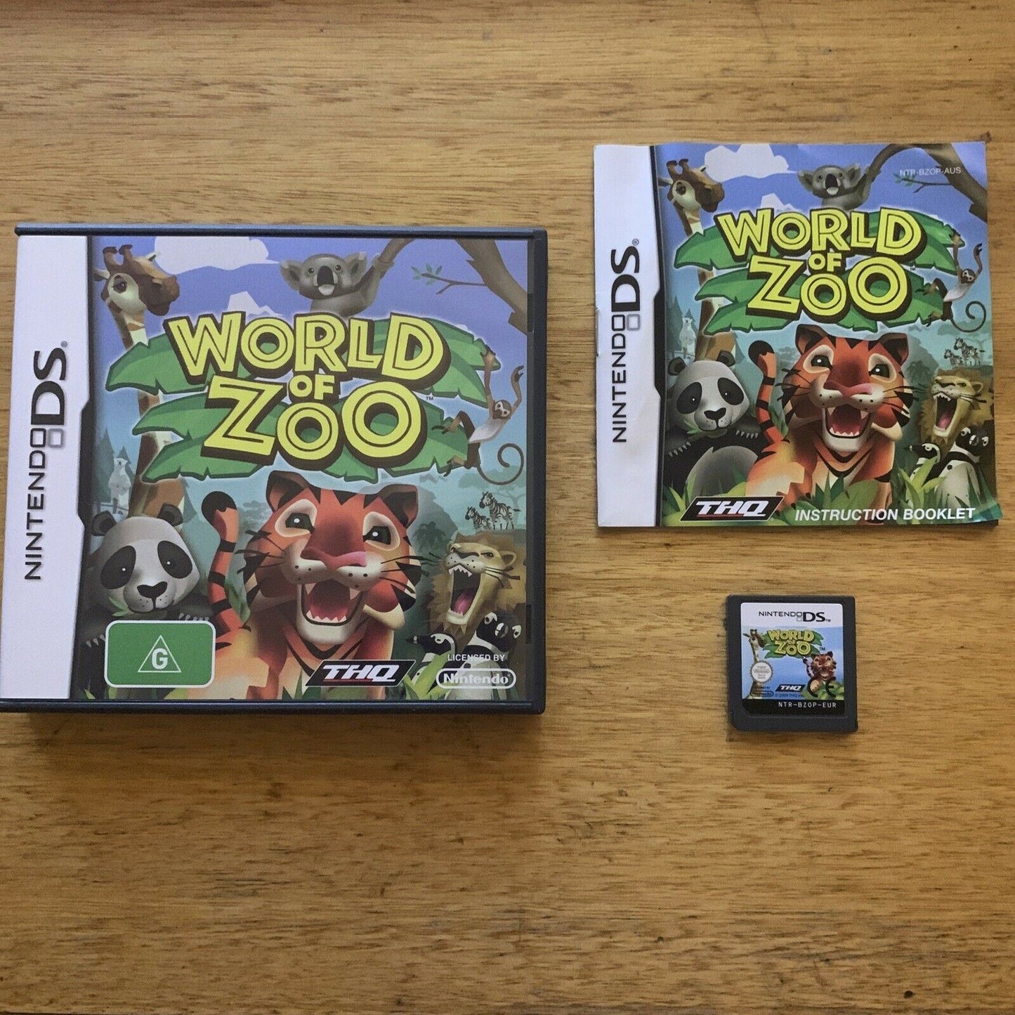 World of Zoo - Nintendo DS 2DS 3DS Game Complete with Manual