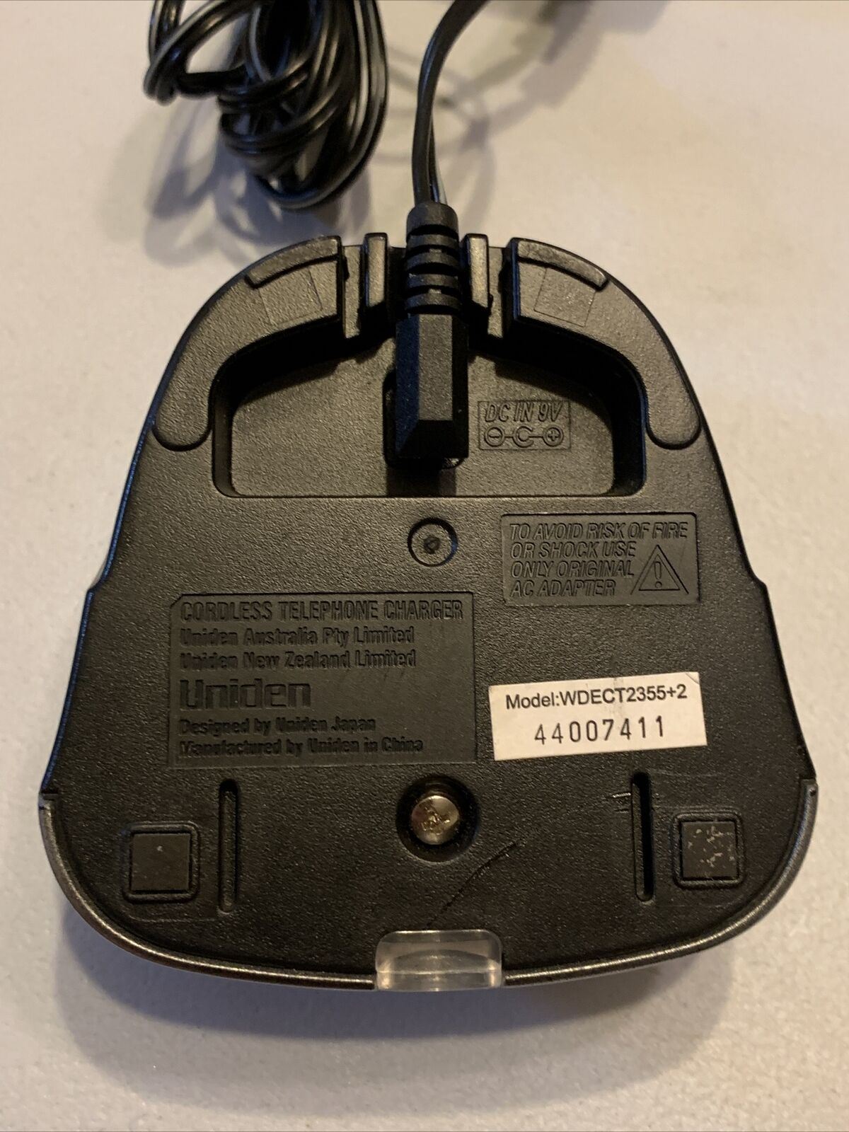 Genuine Uniden Cordless Telephone Charger & AAD-600S AC Adaptor