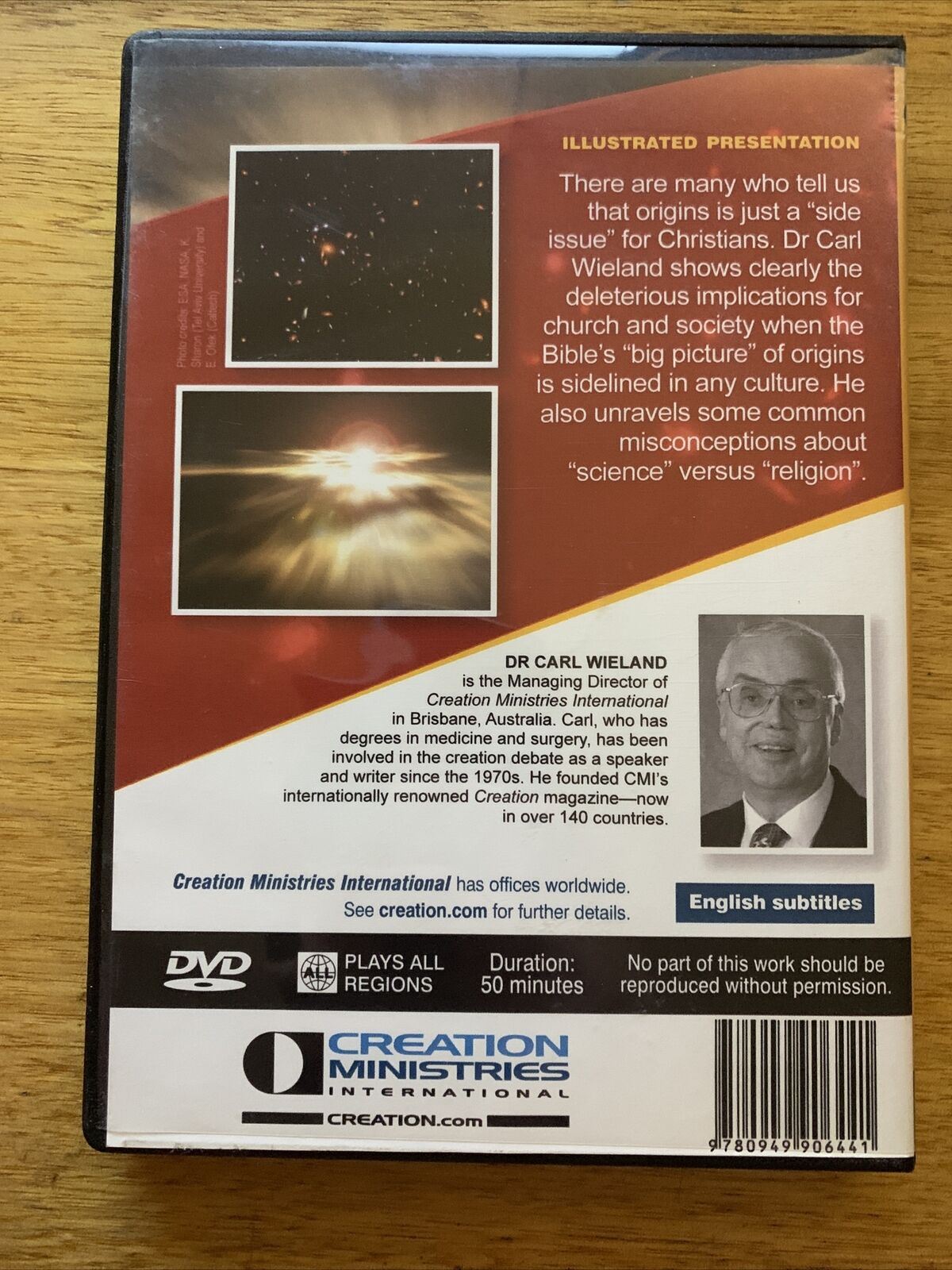 Origins In The Modern World Why It Matters (DVD)  Dr. Carl Wieland