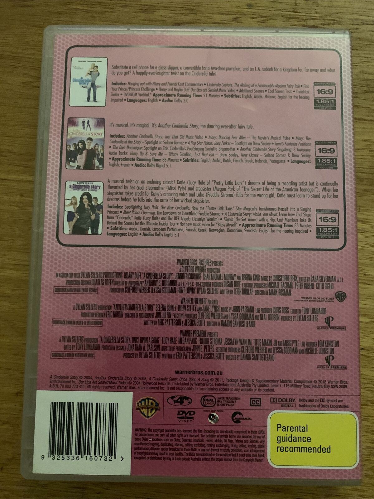 A Cinderella Story Trilogy DVD Hilary Duff, Selena Gomez Region 4